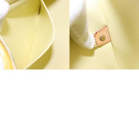 LOUIS VUITTON Monogram Vernis Houston Hand Bag Lime Yellow M91055 - Picture 13 of 13